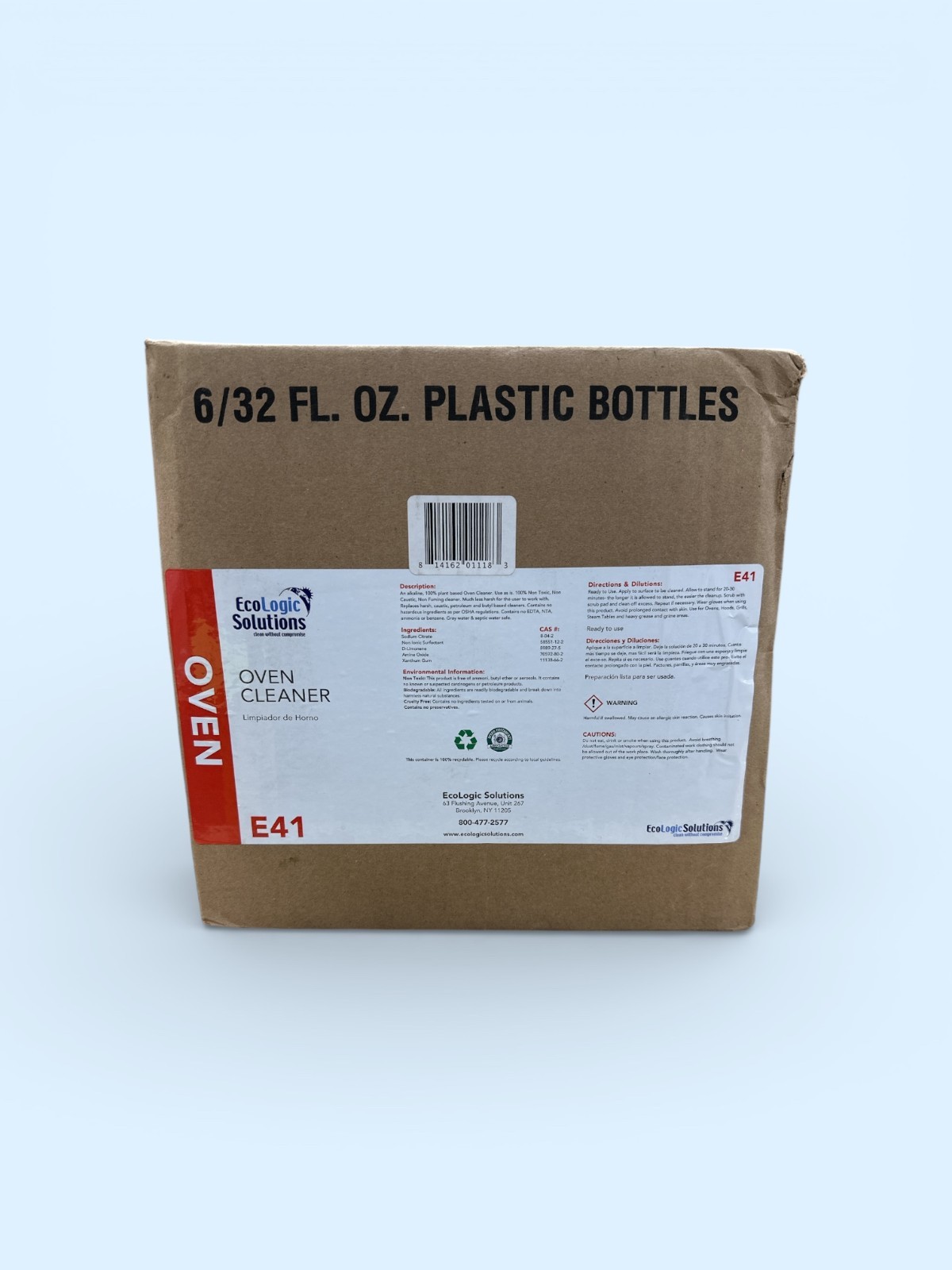 Oven cleaner W/Bottles E41 6/32oz EcoLogic Solutions