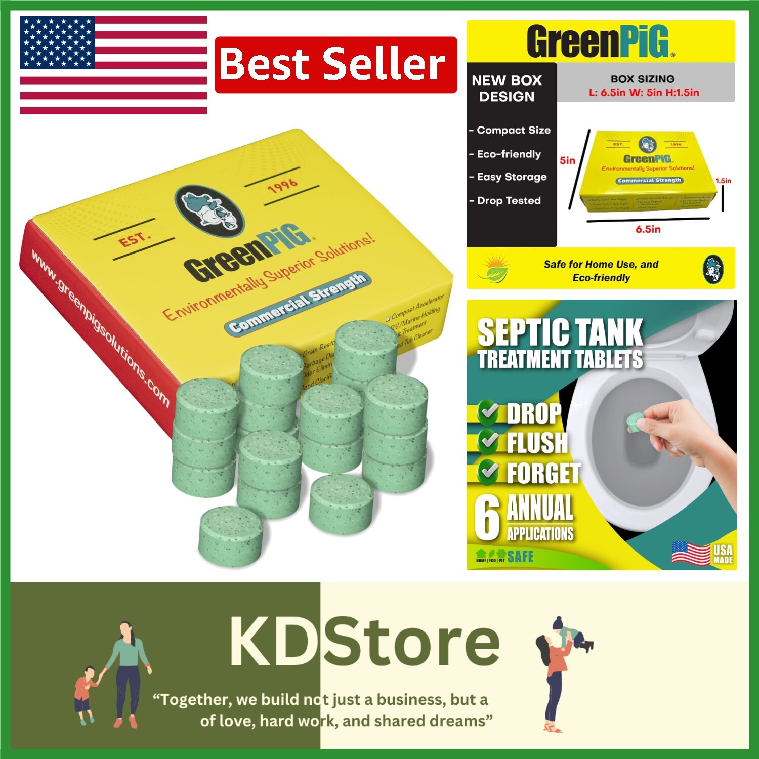 Commercial Strength Septic Treatment Pods – 18 Tablet Supply for 1,500 Gallons