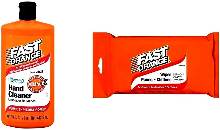 Permatex Fast Orange Smooth Lotion Hand Cleaner – 1 Gal,0.5 Gal,15oz. 7.5oz.