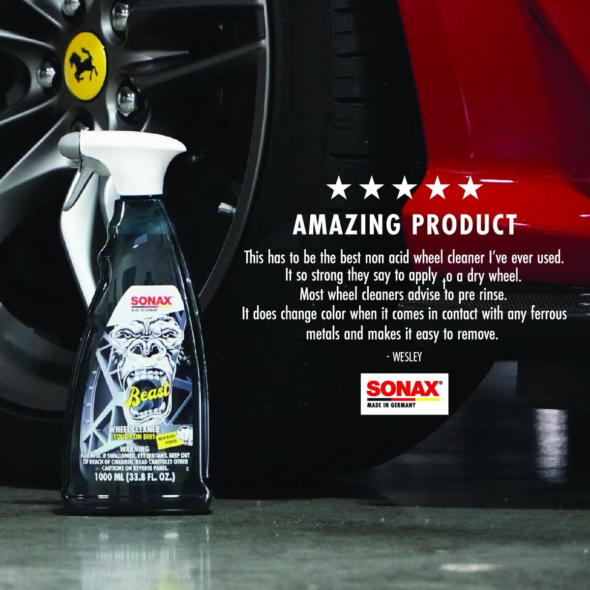 Sonax The Beast Color Changing Wheel Cleaner Acid Free Safe for All Wheels