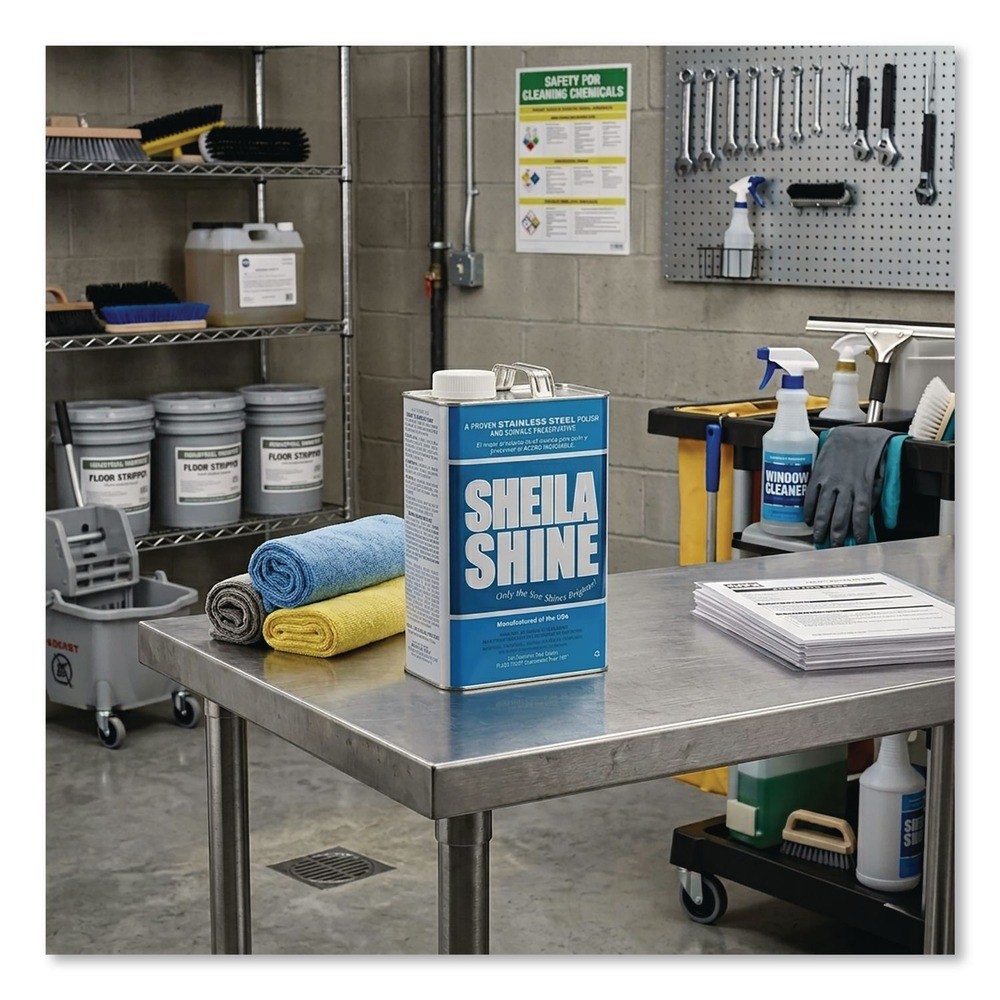 Sheila Shine SSCA128 1 gal Low VOC Stainless Steel Cleaner & Polish (4/CT) New