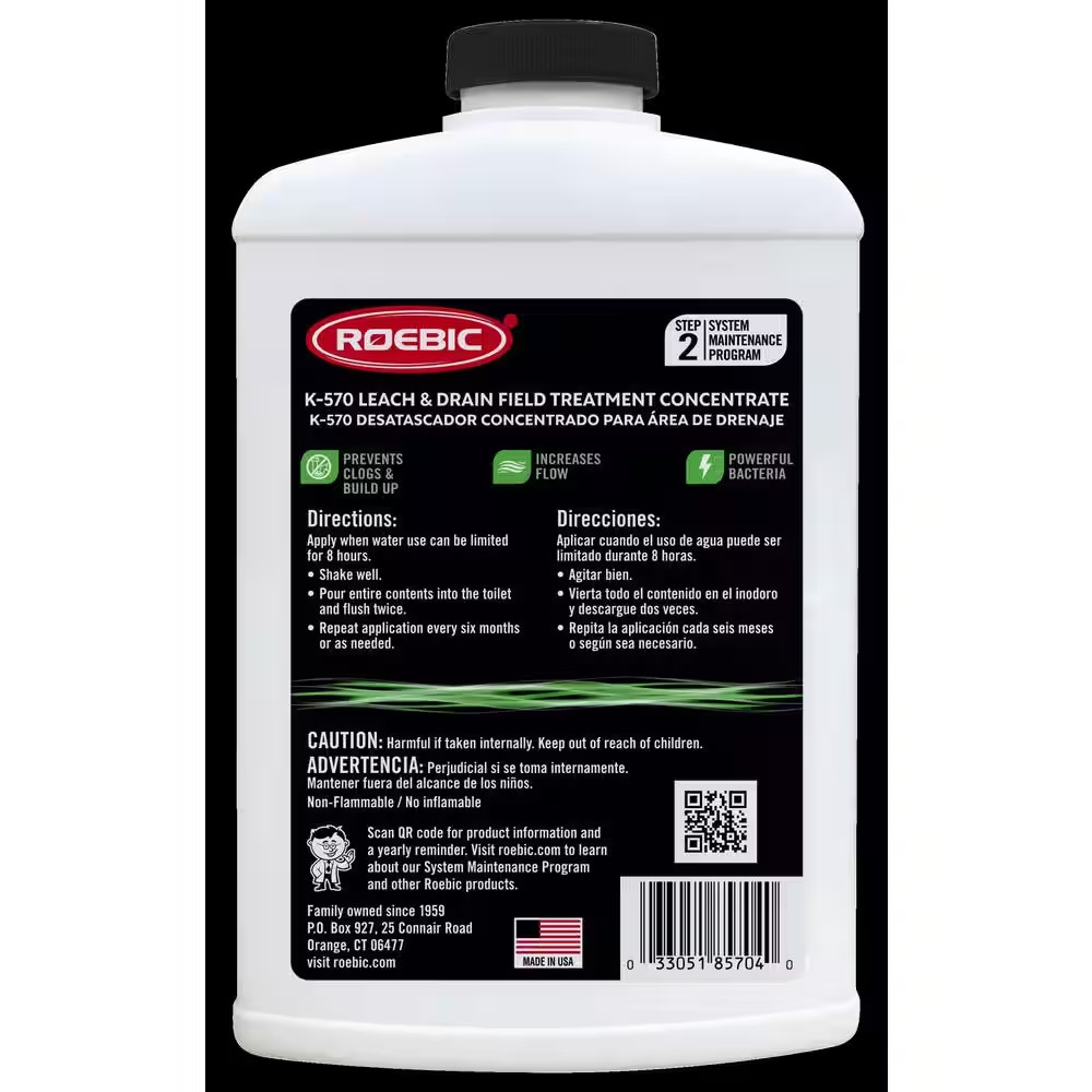 Long Lasting Clogged Leach and Drain Field Concetrated Formula Safe Easy to Use