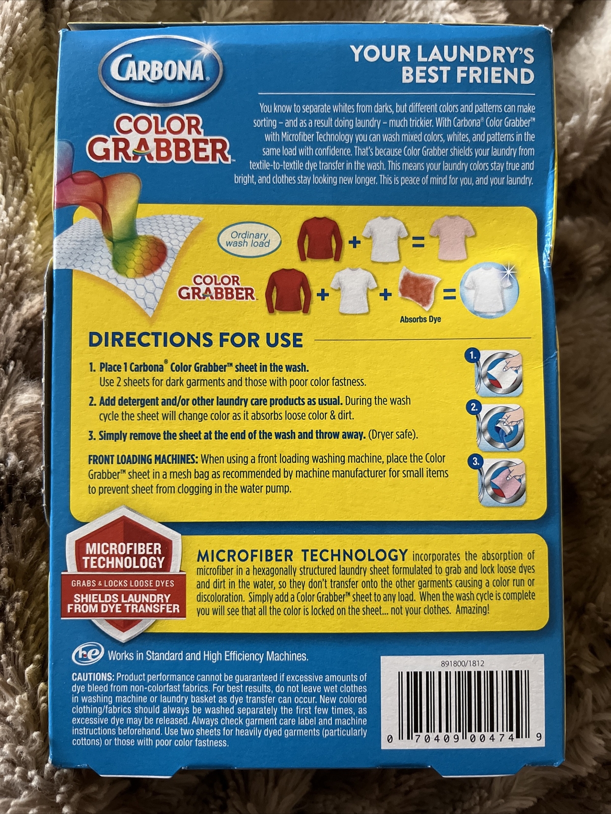 New Carbona 30 Color and Dirt Grabber Disposable Cloths
