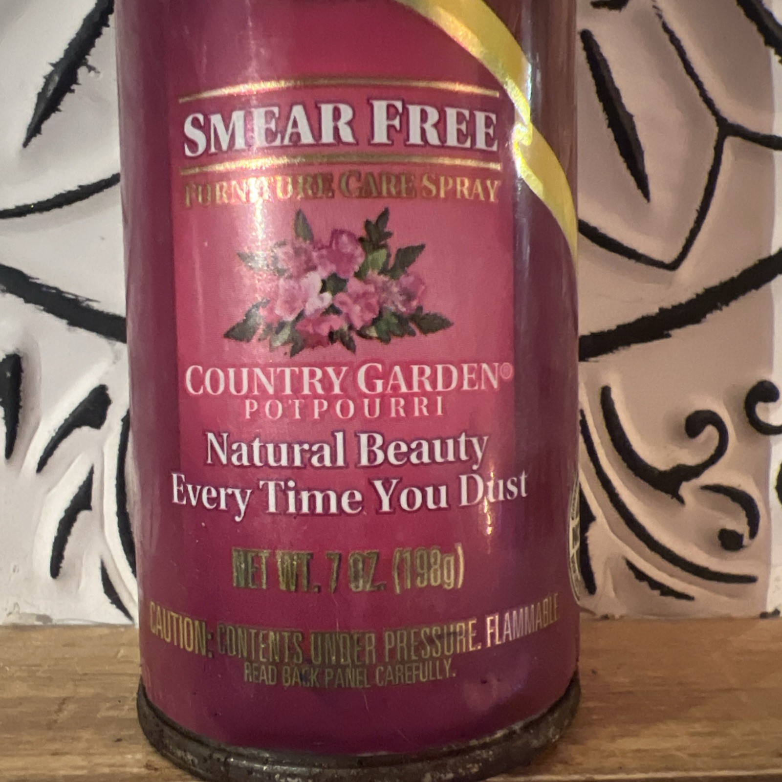 Vintage PLEDGE with GLADE COUNTRY GARDEN FURNITURE Polish Spray 1996 7 oz NOS