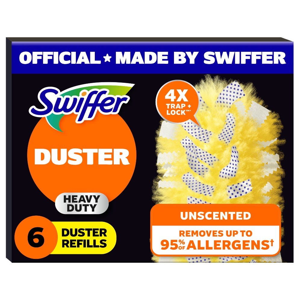 Swiffer Dusters Heavy Duty Duster Refills, Unscented, 6 Count