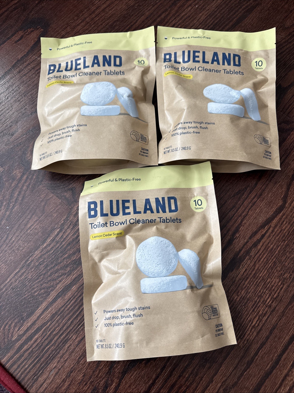 3 Pack Blueland Lemon Cedar Toilet Bowl Cleaning Tablets – 10ct Each 30ct Total