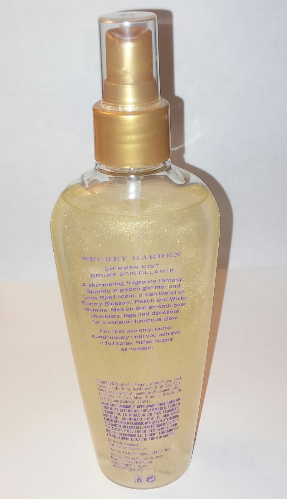VICTORIA’S SECRET LOVE SPELL SHIMMER MIST 8.0 OZ. 237ML. SPARKLE GOLDEN GLIMMER