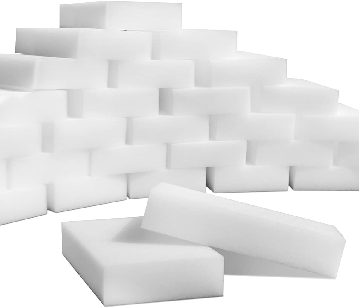 Multi-Functional 100 Pack Melamine Magic Sponges – Powerful Household Cleaners