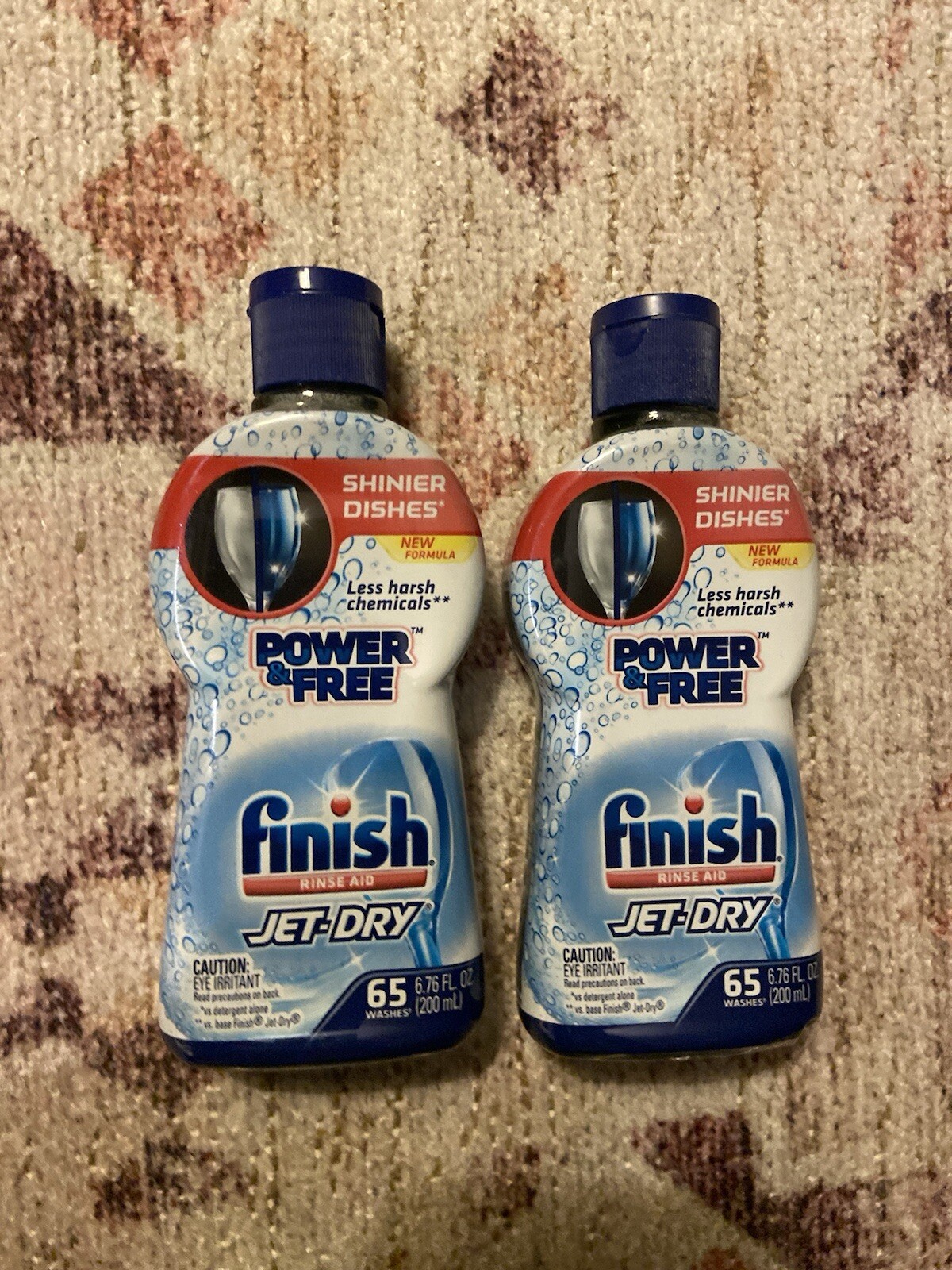 Finish Jet-Dry Liquid Rinse Aid, Dishwasher Rinse & Drying Agent, 6.76 fl oz 2pk