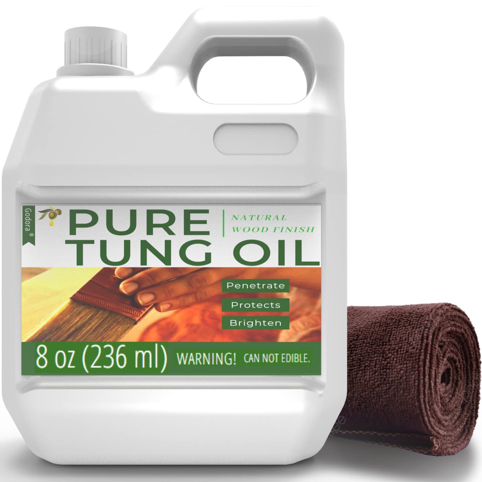 8 oz Pure Tung Oil for Wood Finishing, Wood Sealer for Indoor & Outdoor Favor…