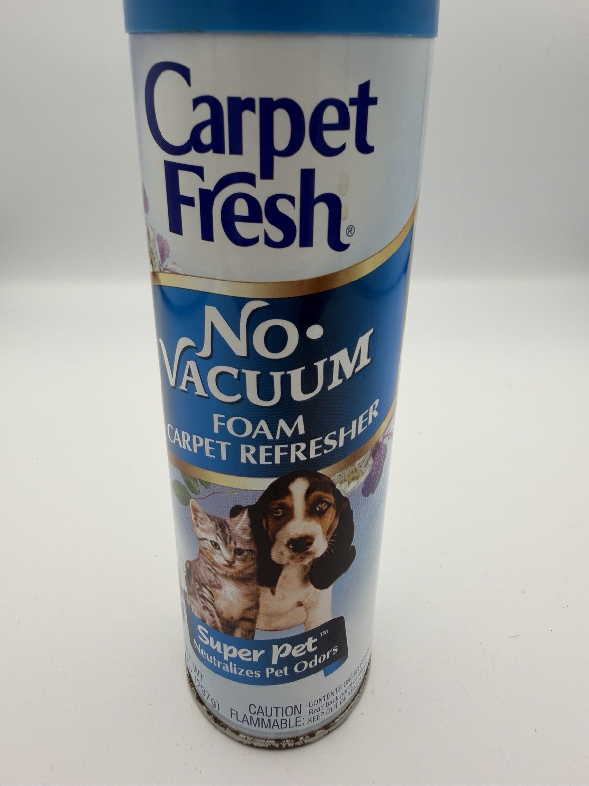 Vintage 1999 Carpet Fresh No Vacuum Foam Carpet Refresher Super Pet 10.5 oz New
