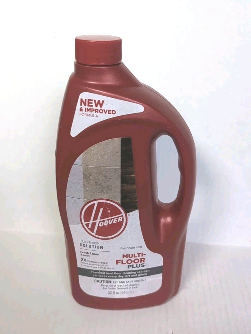 Hoover Multi-Floor Plus 2x 32 oz Concentrate Fresh Linen Scent Disc 1/2 Full