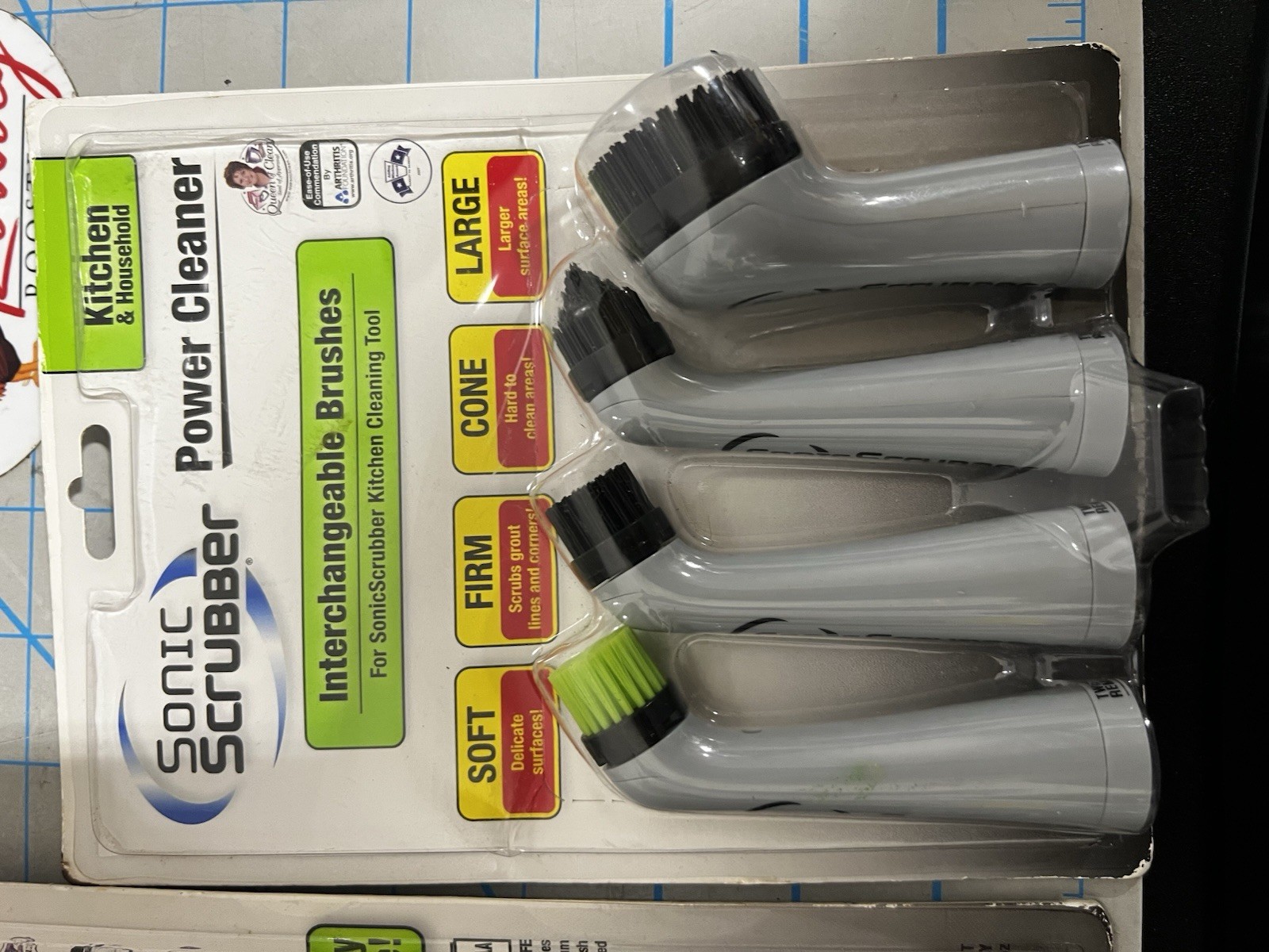 Sonic Scrubber Kitchen & Household Power Cleaner & 4 Brush Head Pack – New