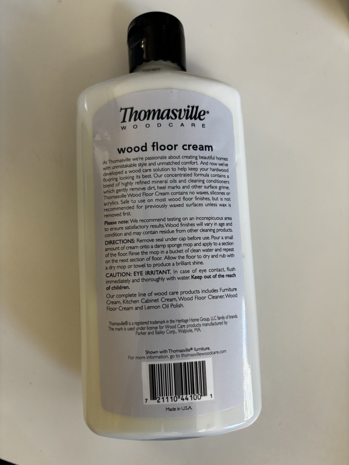 Thomasville Woodcare Wood Floor Cream 16 Fl Oz Clean Polish Renew Made In USA