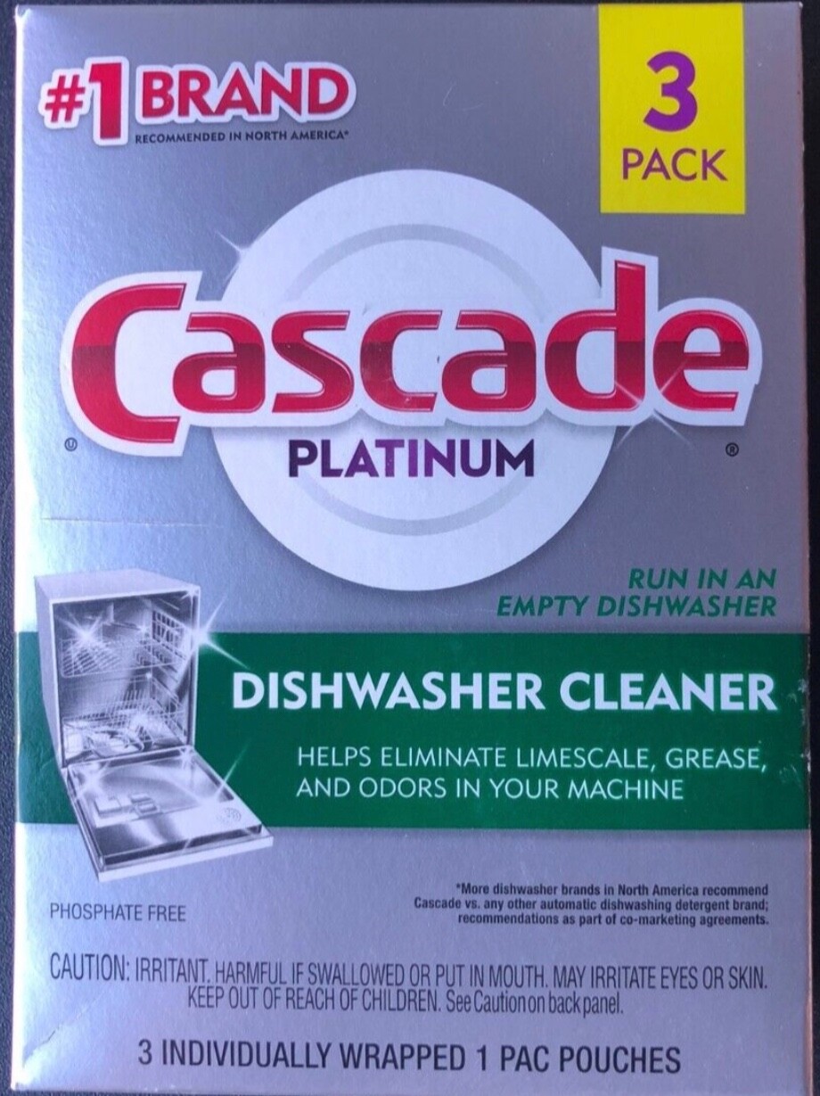 Cascade PLATINUM DISHWASHER CLEANER 3-ct Per Box