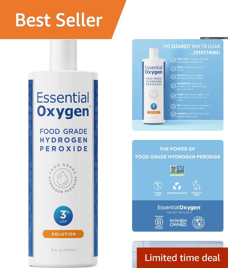 Eco-Friendly 16oz Hydrogen Peroxide: Natural Cleaner for Your Home and Garden