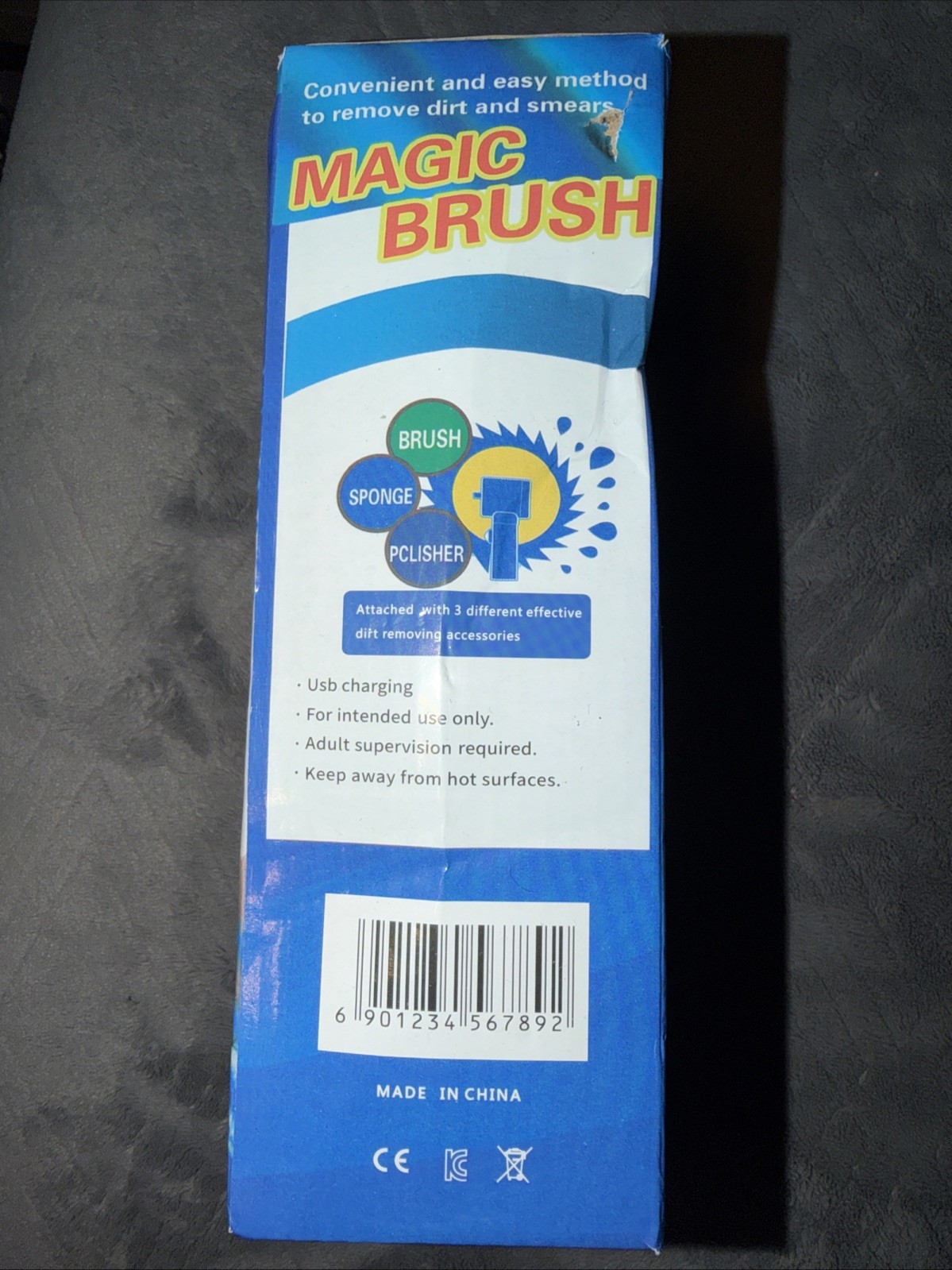 5 In 1 Magic Brush Cleans: Tile, Sink, Wash Basin & Bath / Showers New DentedBox