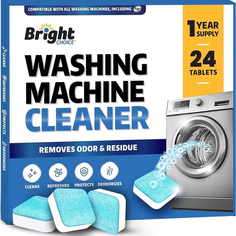 Effervescent Washer Tablets Deep Cleaning Deodorizing No Scrub 24 Count New