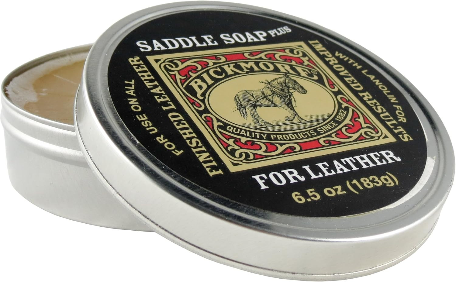 Saddle Soap plus – 6.5Oz – Leather Cleaner & Conditioner with Lanolin – Restorer