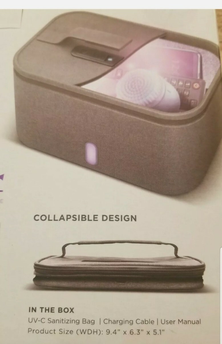 NEW Vei Oli UV-C Portable Sanitizer Collapsible Home Bag Kills 99.9% Of Bacteria