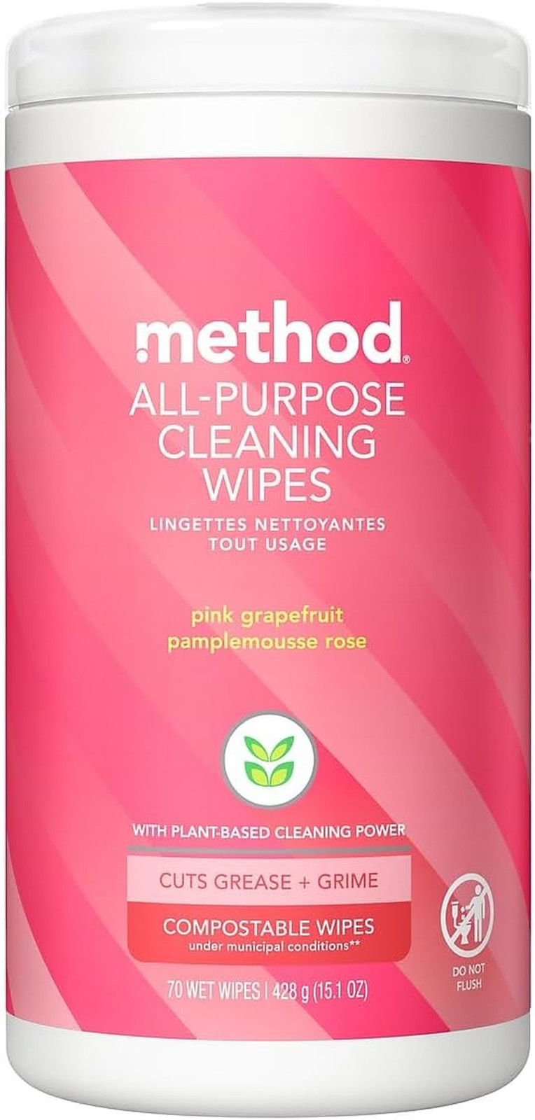 Method All-Purpose Cleaning Wipes, French Lavender, Multi-Surface, Compostable,