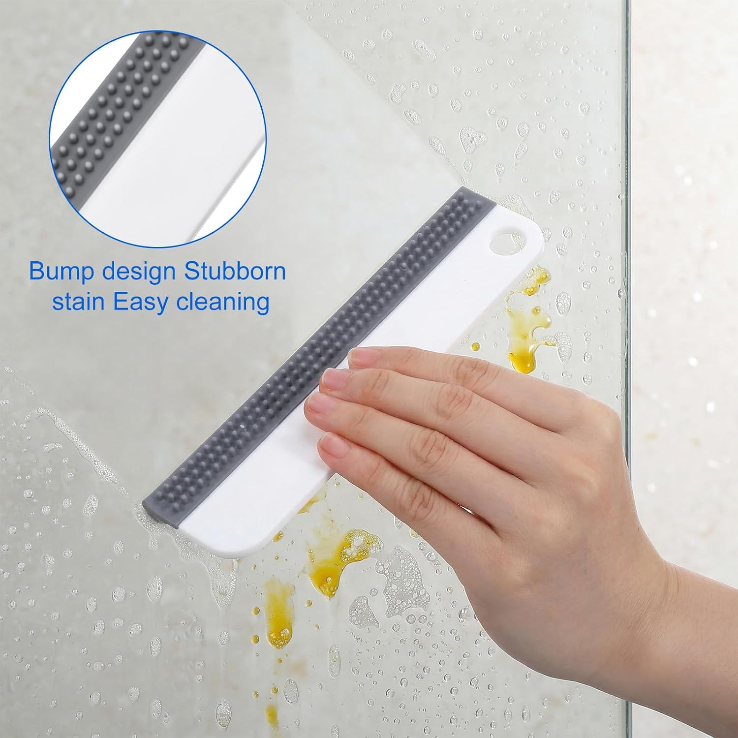 2 PCS Mini Squeegee, Soft Rubber Window Squeegees All-Purpose Sink Squeegee