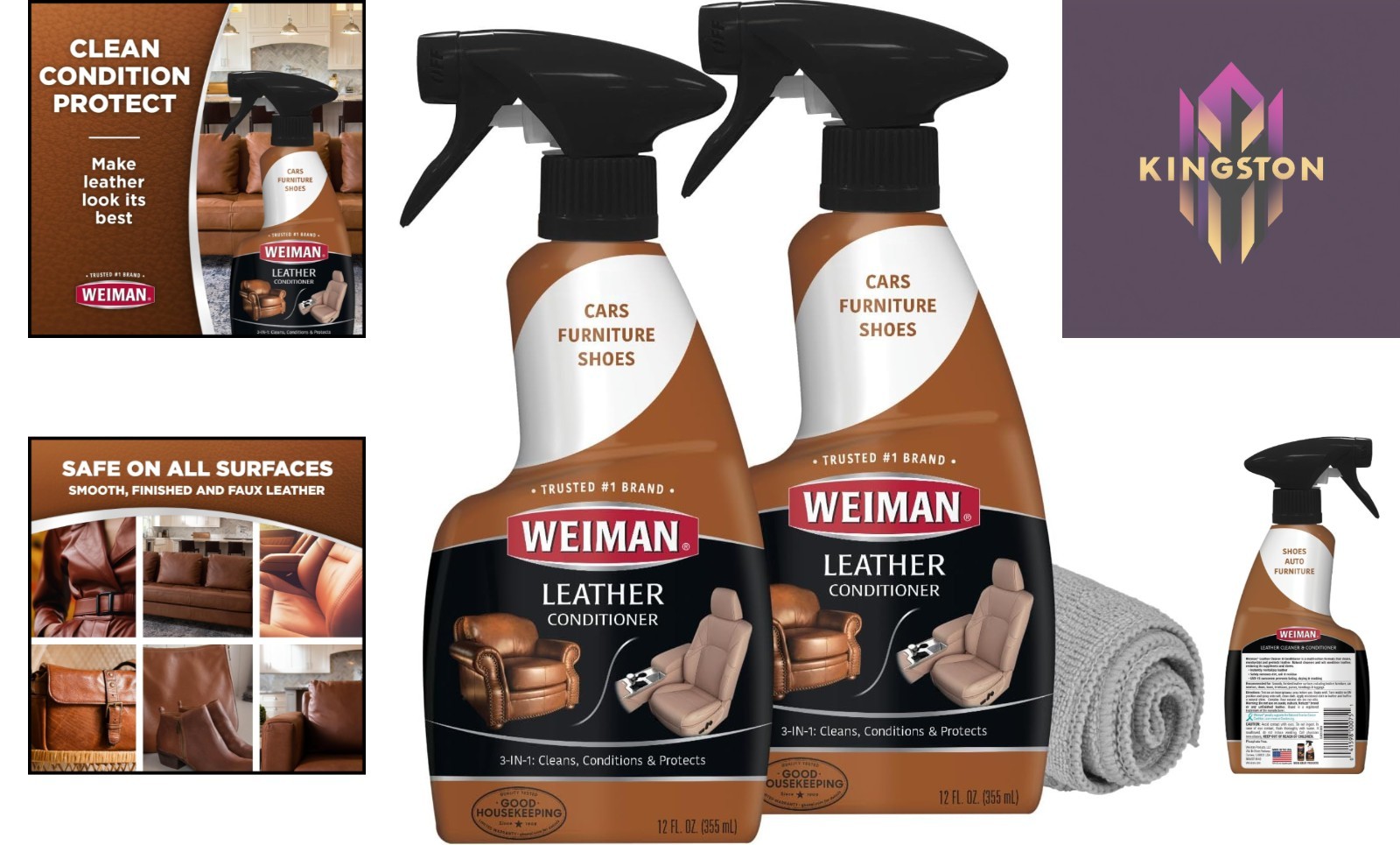 Complete Leather Care Solution – 12oz Moisturizing Spray for Goods and Vehicles