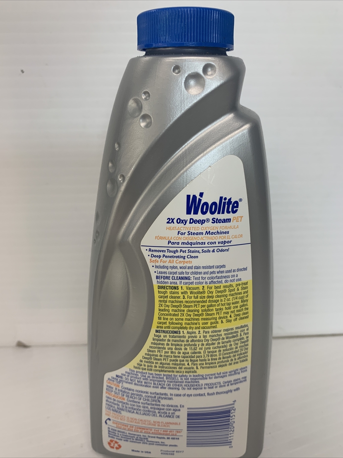 Woolite 2X Oxy Deep Steam Pet Carpet Cleaner 20 Ounces Concentrate, Makes 10 Gal