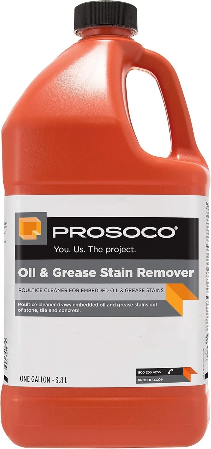 Oil & Grease Stain Remover 1 Gallon for Porous Surfaces Concrete Stone Tile