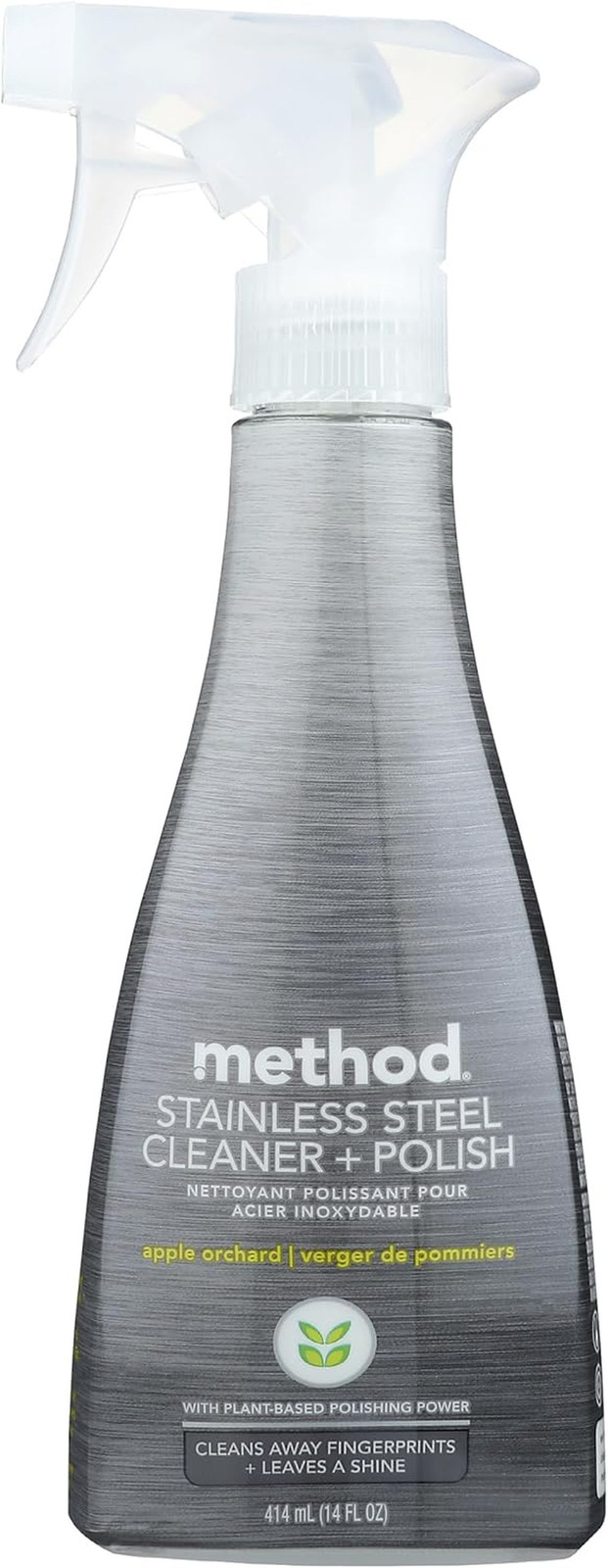 Method Stainless Steel Cleaner + Polish, Apple Orchard, Cleans Fingerprints and