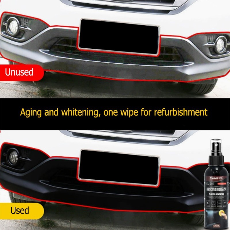 Car Plastic Restorer Spray 120ml Rubber & Trim Renewing Agent Black Restorer