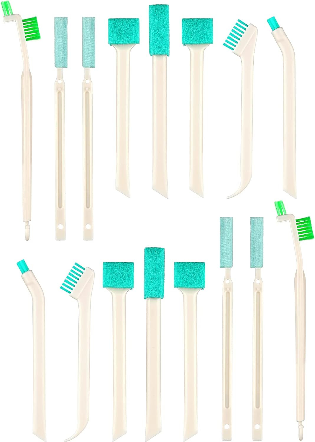 16 Pcs Small Household Cleaning Brushes – Deep Detail Crevice Cleaner