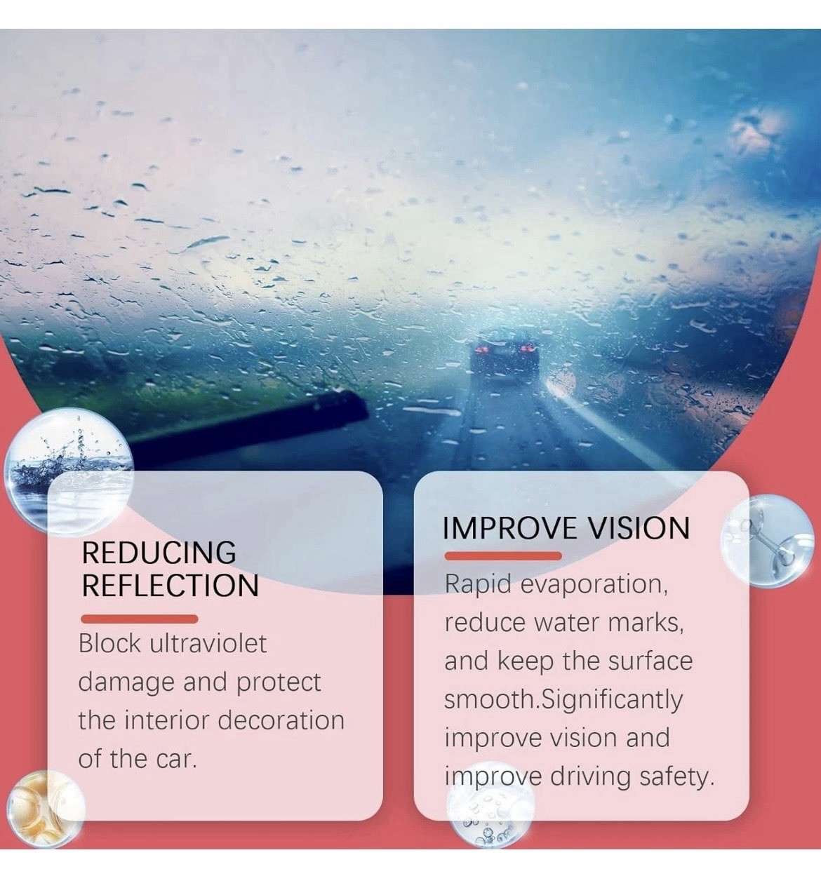 Automotive Oil Film Cleaning Brush 2 Pack Glass Coating for Windshield Clear