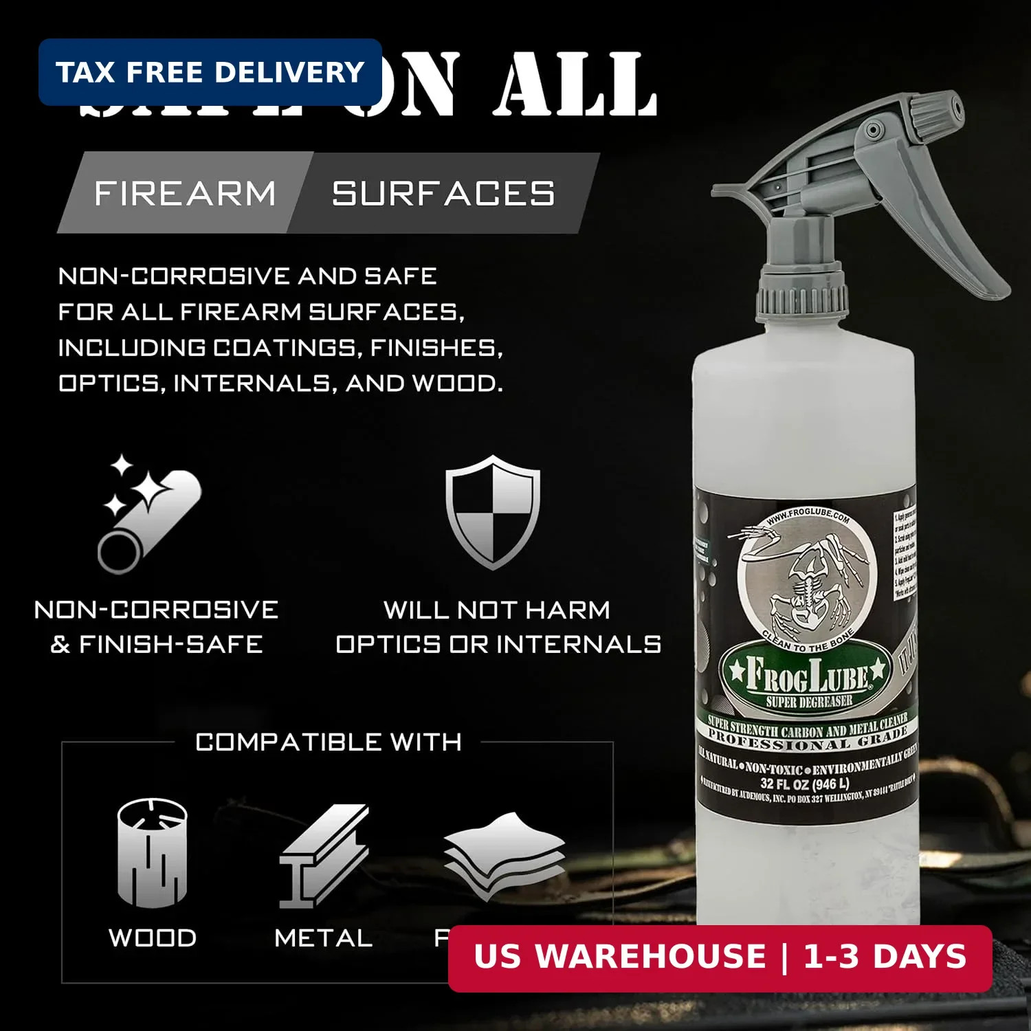 Frog Lube Super Degreaser – Concentrated Gun Cleaner Spray – Heavy Duty, Non-Tox