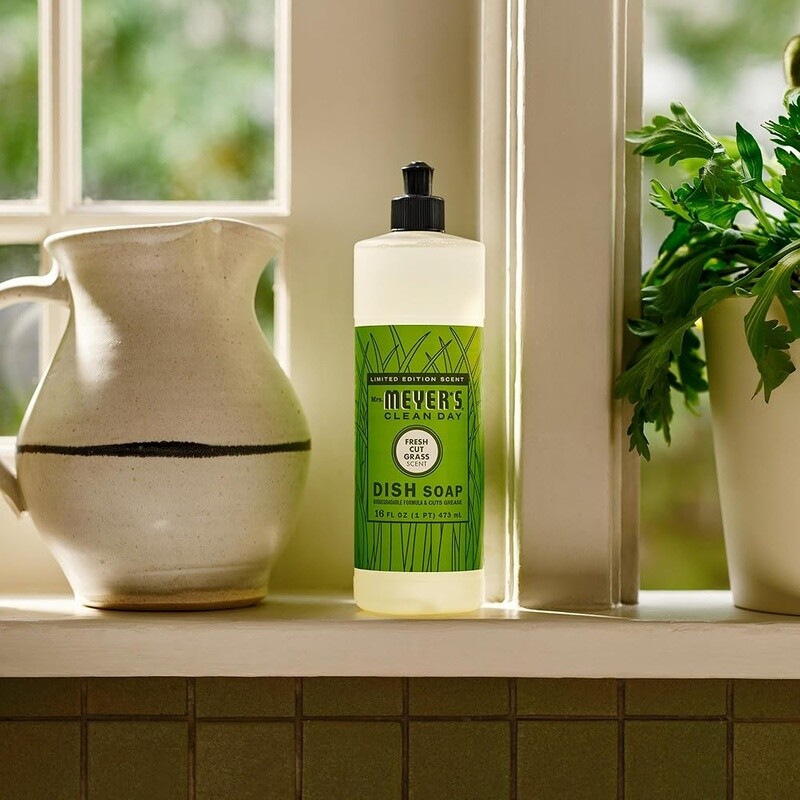 Liquid Dish Soap Fresh Cut Grass Scent Cruelty Free Eco Friendly Cleaning 16oz