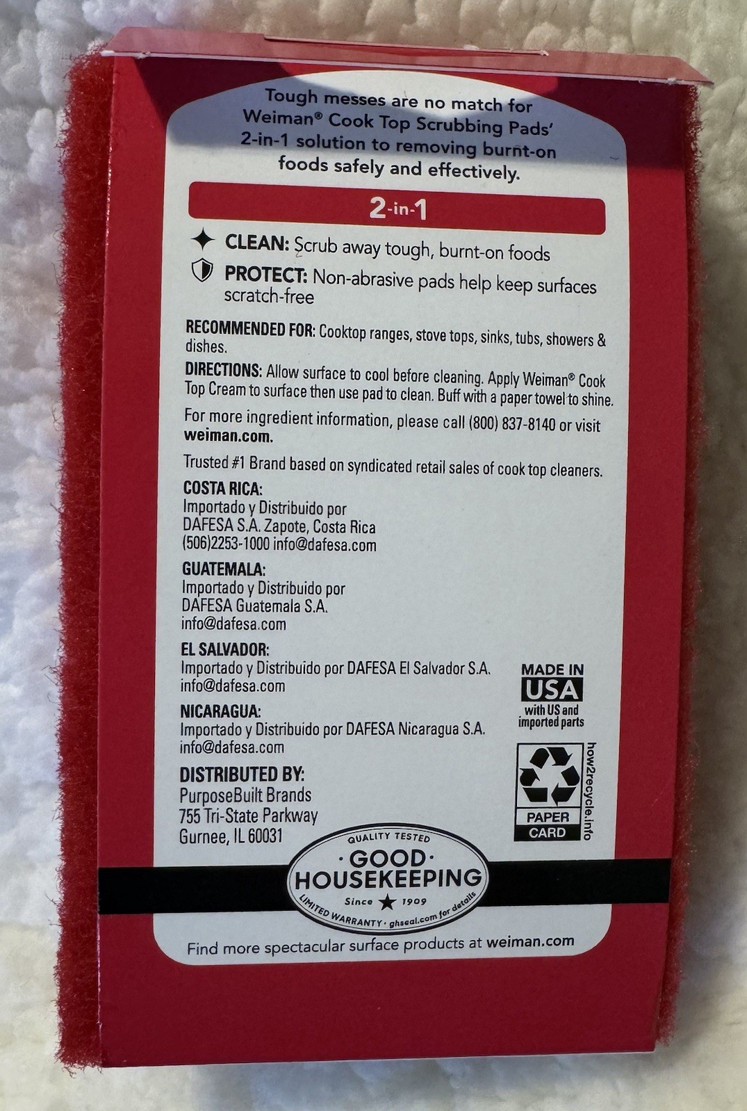 *BRAND NEW* Weiman No Scent Cooktop Scrubbing Pads 3 ct. Sponge