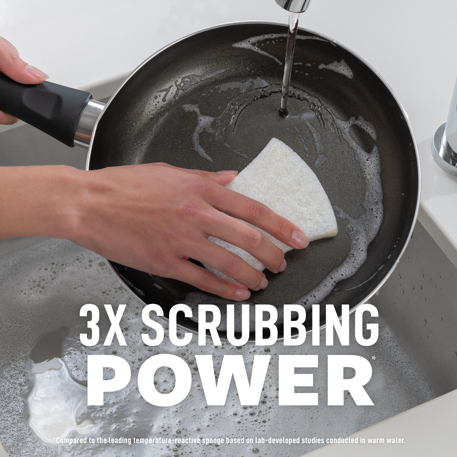 Scotch-Brite Greener Clean Non-Scratch Scrub Sponge: 3.3 in. x 2.6 in. x 0.7 in.
