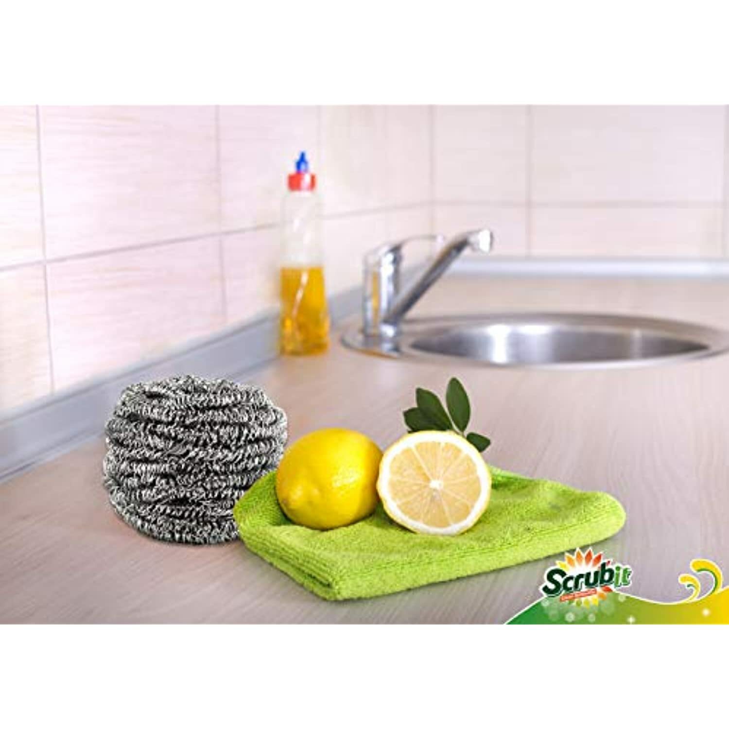 12 Pack Stainless Steel Scourers by Scrub It – Steel Wool Scrubber Pad Used for