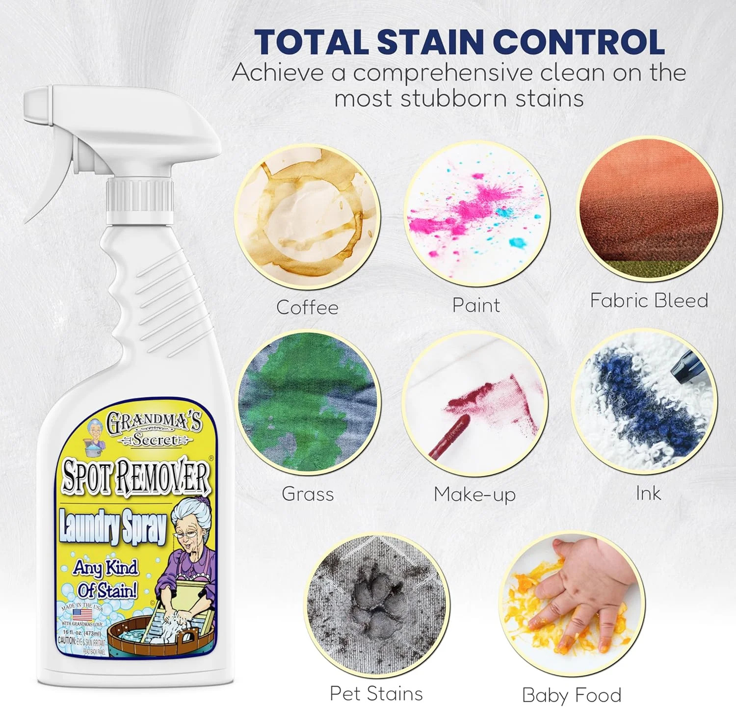 Grandma’s Secret Spot Remover Laundry Spray – Chlorine, Bleach and Toxin-Free fo