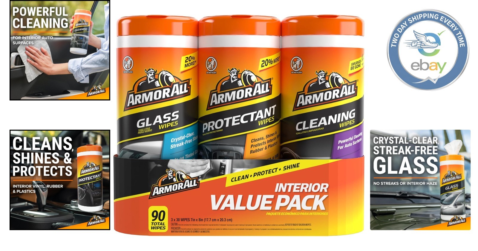 Multi-Surface Car Wipes Pack – 90 Wipes for Protecting and Cleaning Your Vehicle