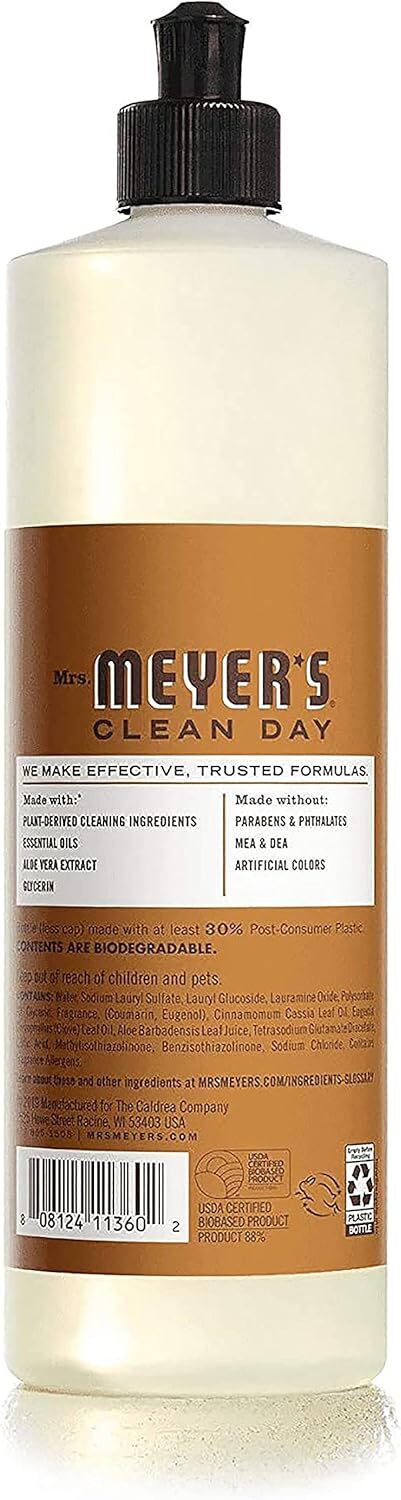 Mrs. Meyer’s Limited Edition Clean Day Dish Soap Mum or Acorn Spice Scent 16floz