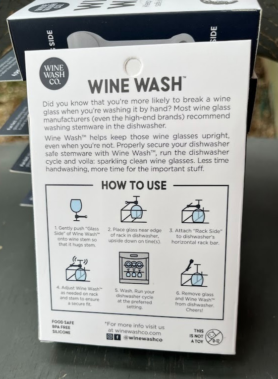 NEW! WINE WASH CO. WINE WASH DISHWASHER STEMWARE HOLDER SET ~ BUY 1 or ALL