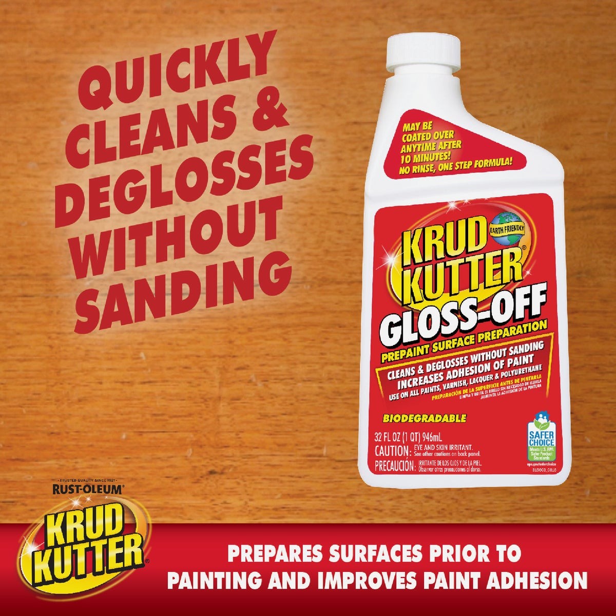 Krud Kutter Gloss-Off 1 Qt. Water-Based Gloss Remover GO326 Krud Kutter