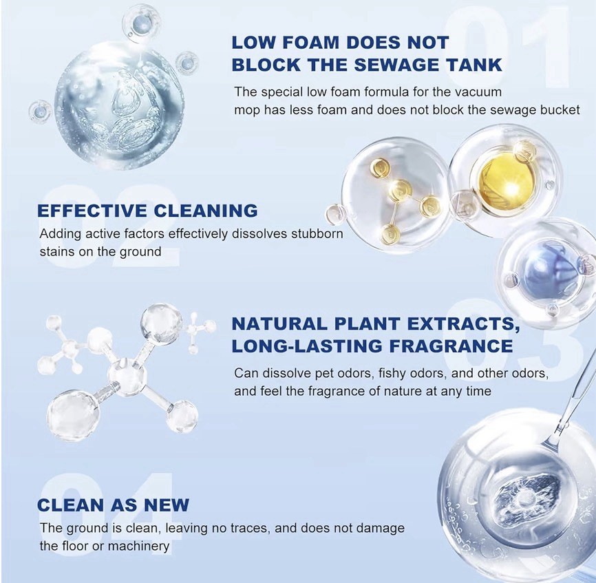 Floor Cleaner 1000ml Scent Compatible with Tineco Cleaning Solution, Lavender