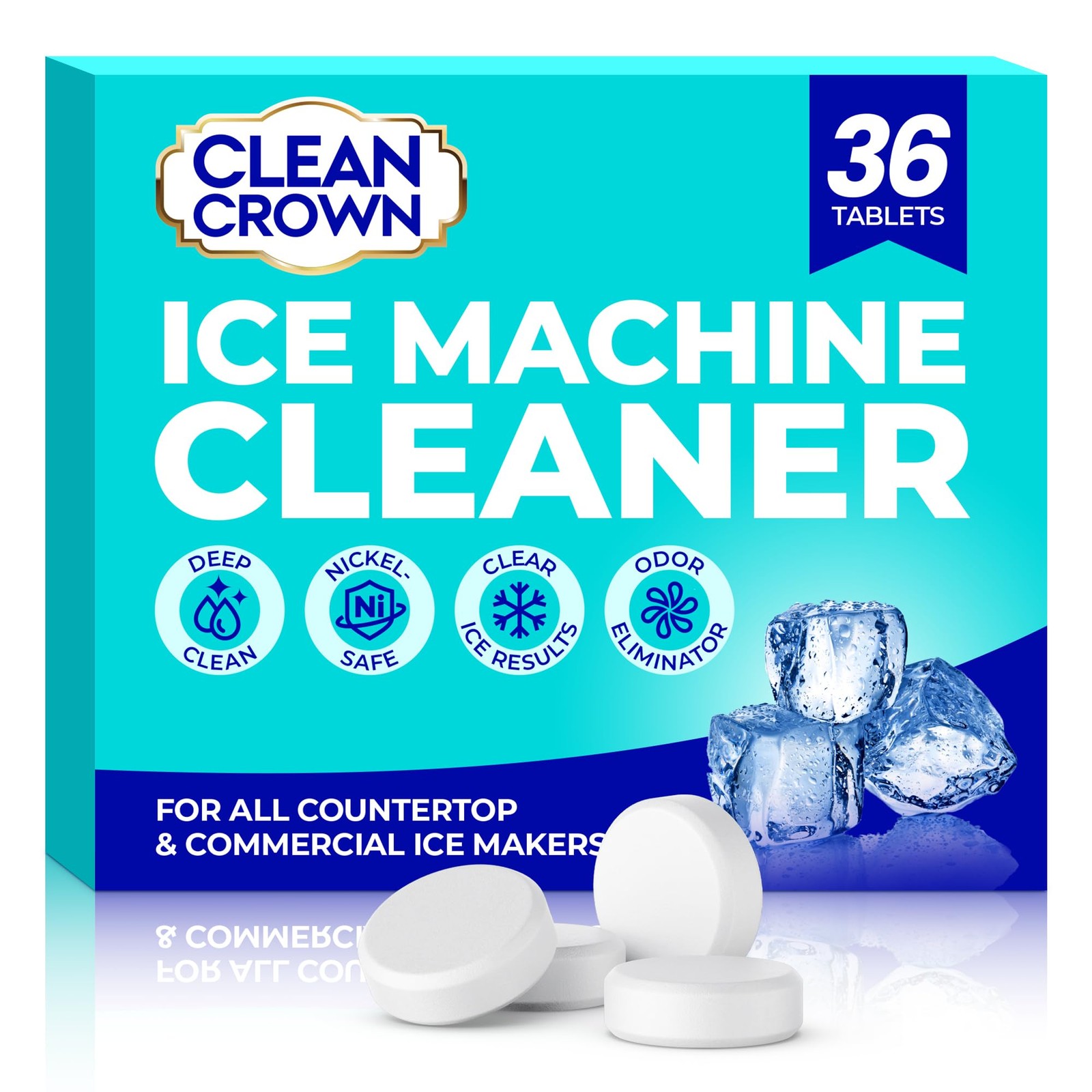 Ice Machine Cleaner (36 Pack), Ice Machine Descaler, Nickel Safe Cleaner and …