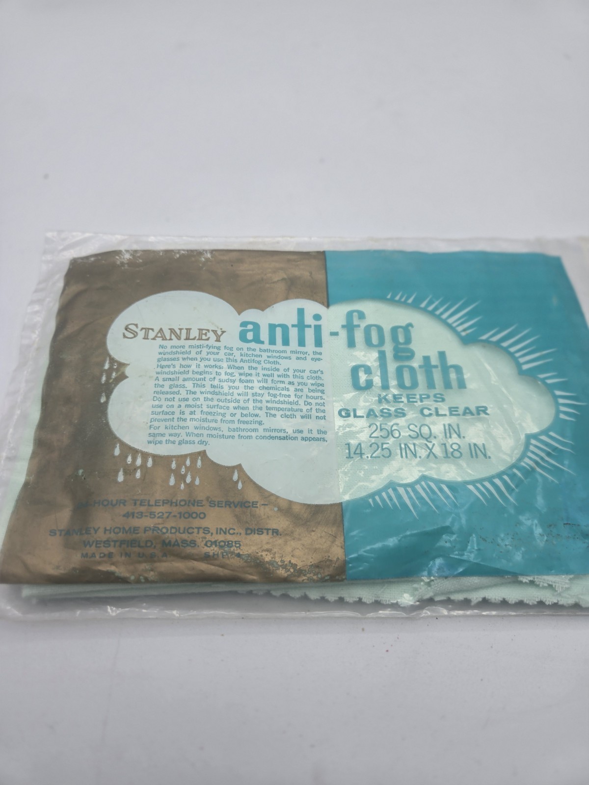 Vintage Stanley Anti-Fog Cloth Made In USA Automobile