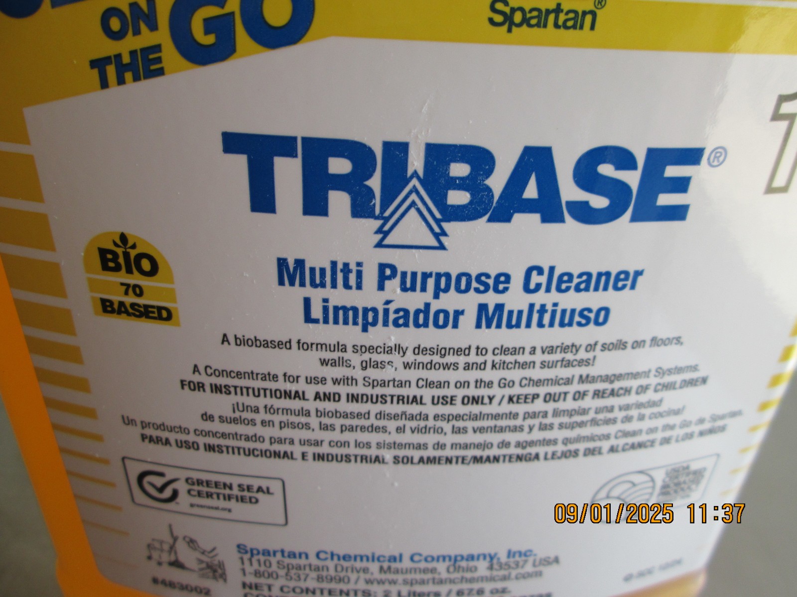 TriBase 2 Liter Multi Purpose Cleaner Dark Yellow