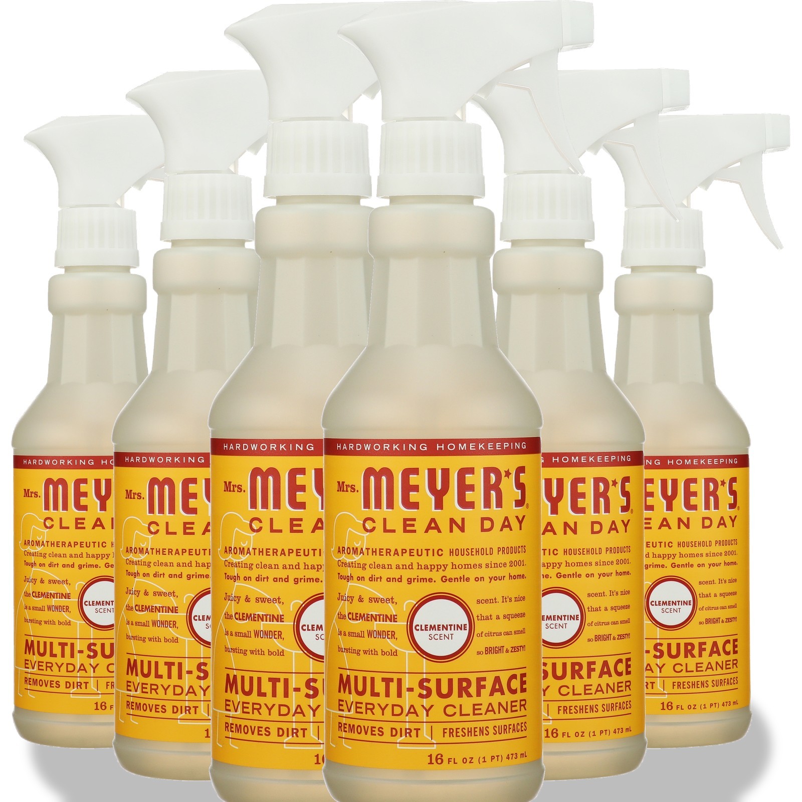 Mrs Meyers Clean Day Multi-Surface Everyday Cleaner Clementine Scent 16 6 Pack
