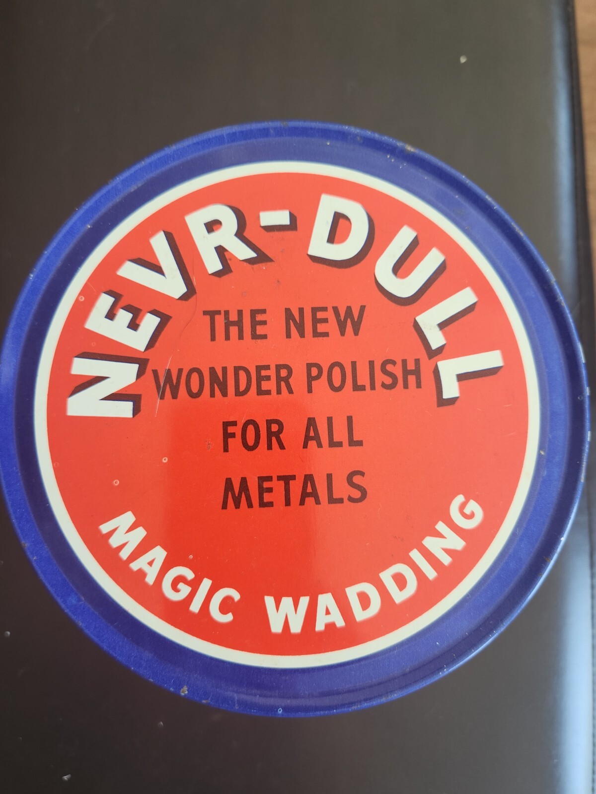 NEVR-DULL NEVER-DULL Magic Wadding Polish Cloth Can, 1941 VINTAGE New Old Stock