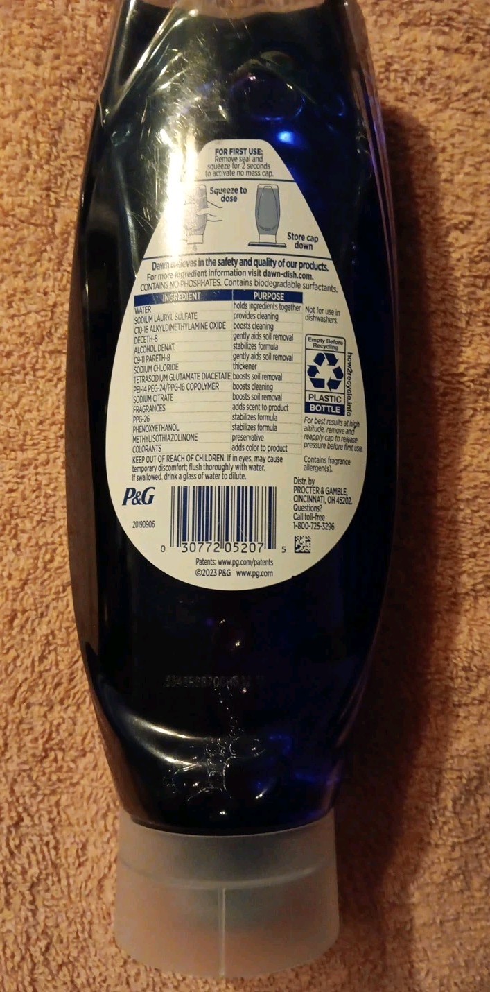 Dawn Platinum EZ-Squeeze Dish Soap 24.3 oz, Fresh Rain Scent (N0)
